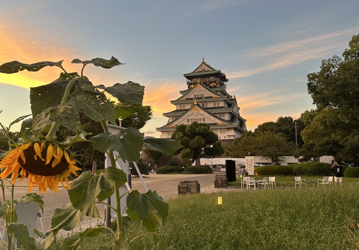 Sunset at Osaka Castle